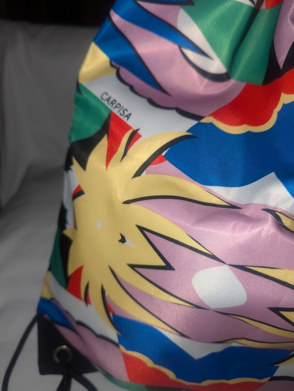 CARPISA Multicolor Floral Drawstring Backpack - Picture 3 of 8
